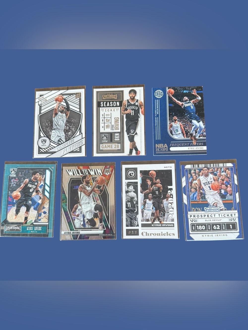 Kyrie Irving Panini Basketball 7 Card Lot - Nets, Mavs, Duke
